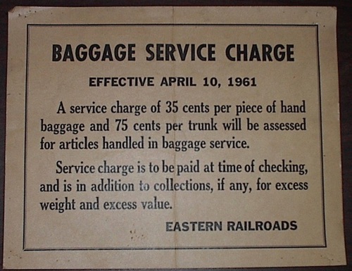 Baggage Service Charge: Eastern Railroads. April 10, 1961 chs-002487